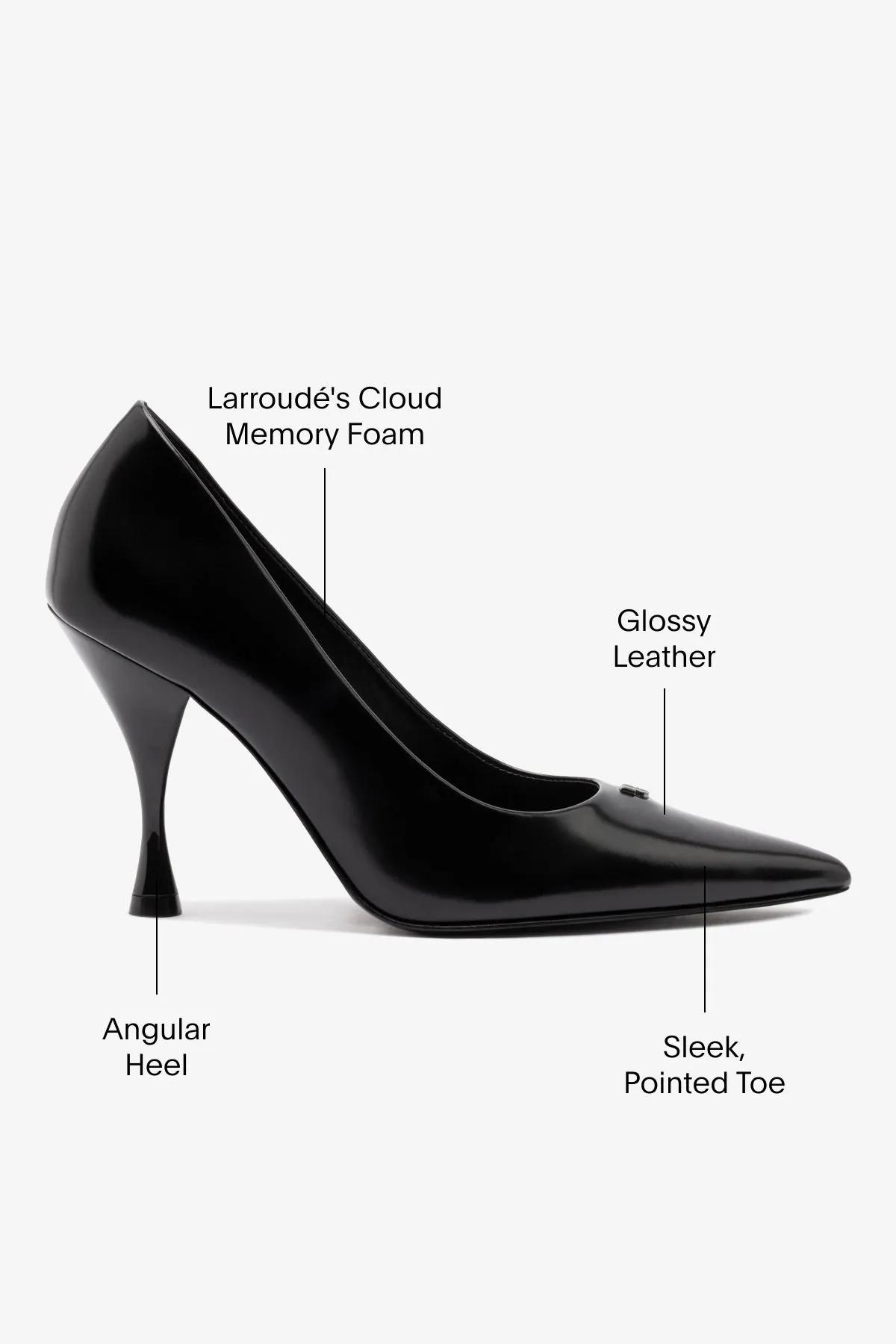 Stone Pump In Black Box Leather