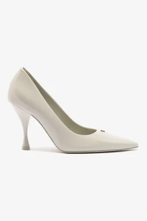 Stone Pump In Gray Box Leather