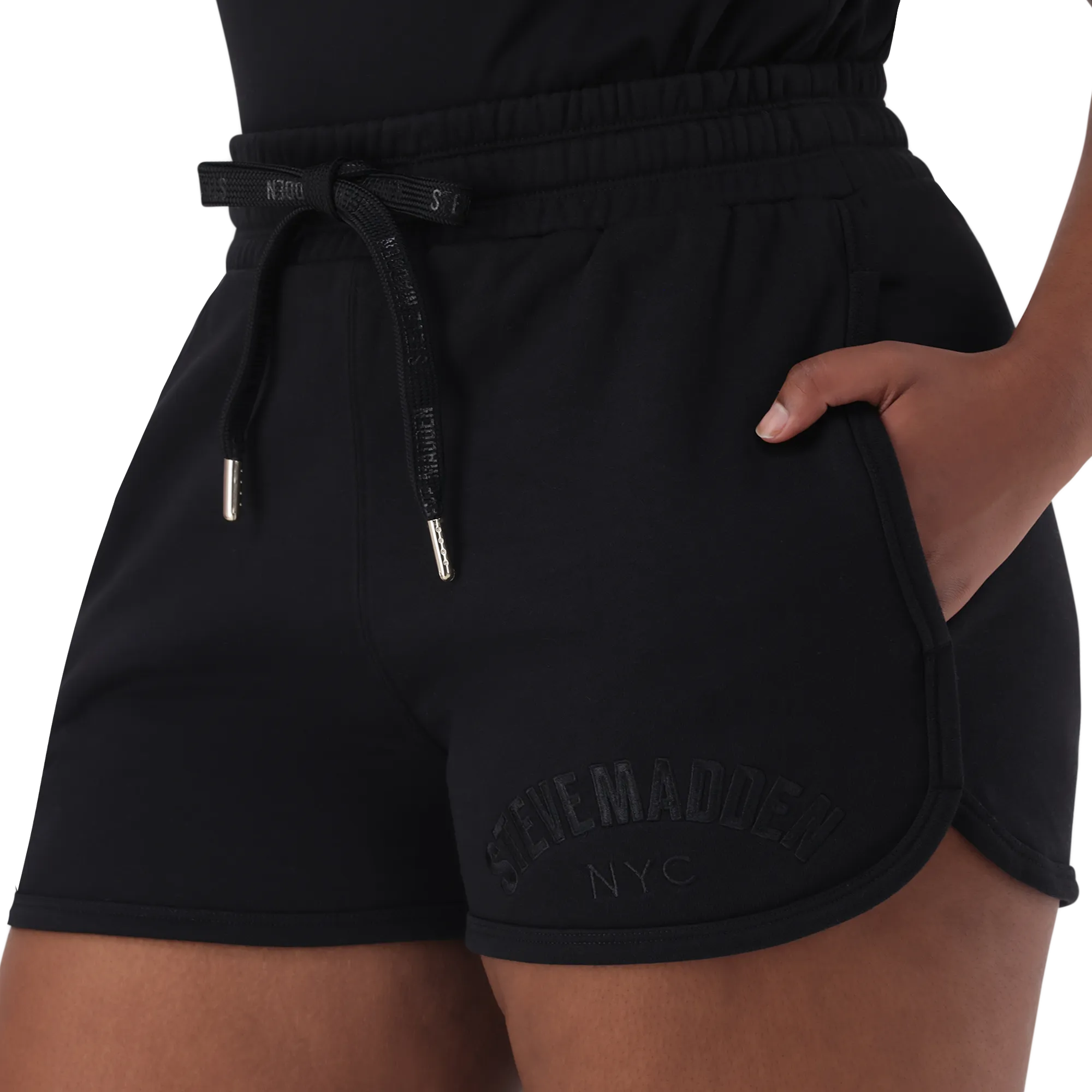 TAMSYN BLACK JOGGER SHORTS