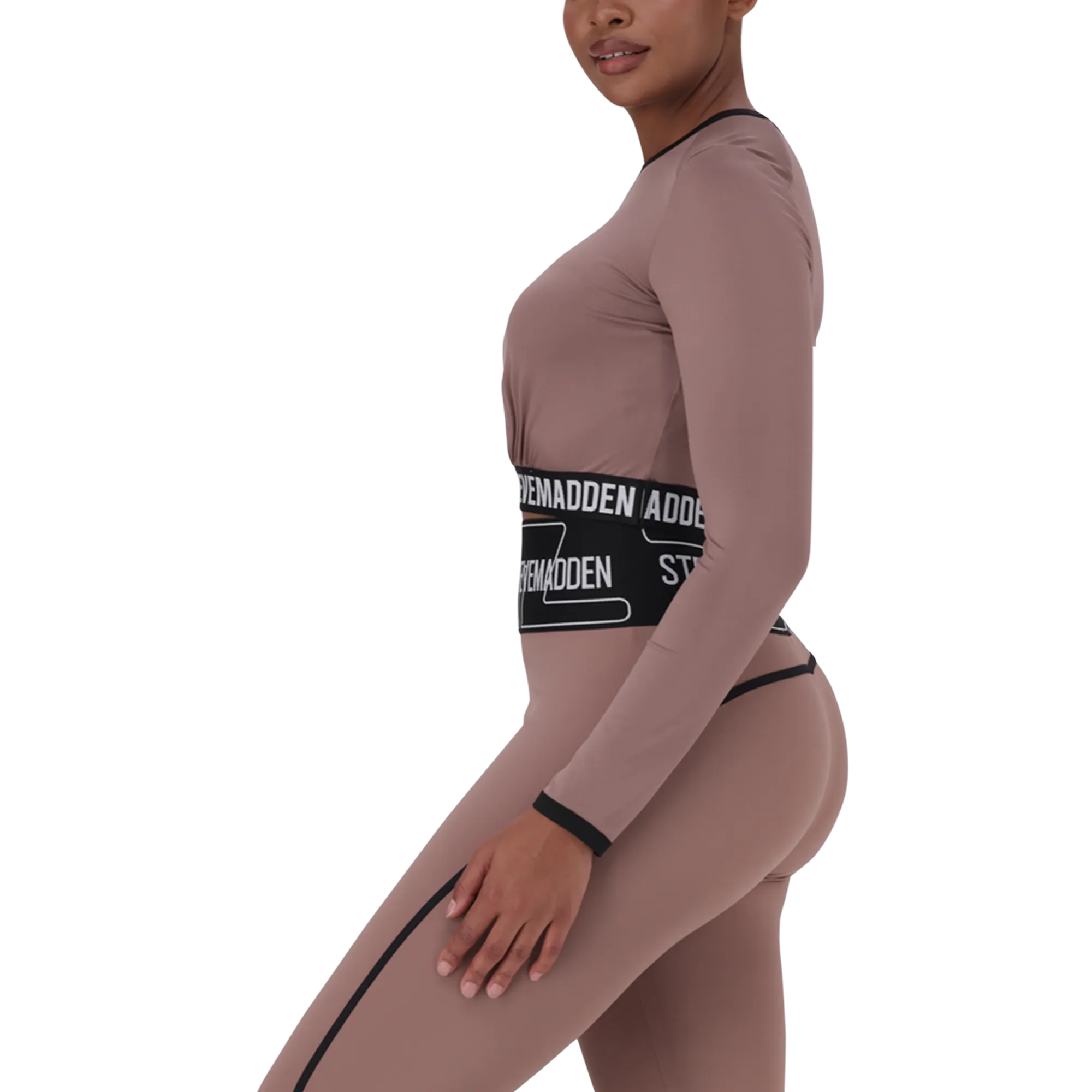 TIANA DARK TAUPE ACTIVE TOP