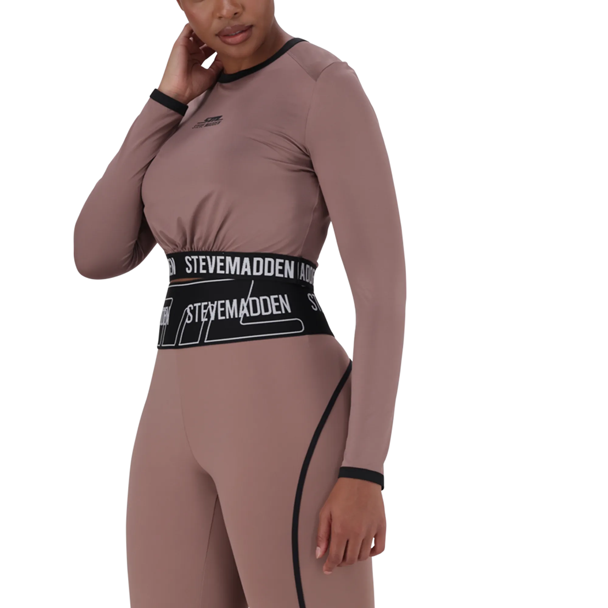TIANA DARK TAUPE ACTIVE TOP