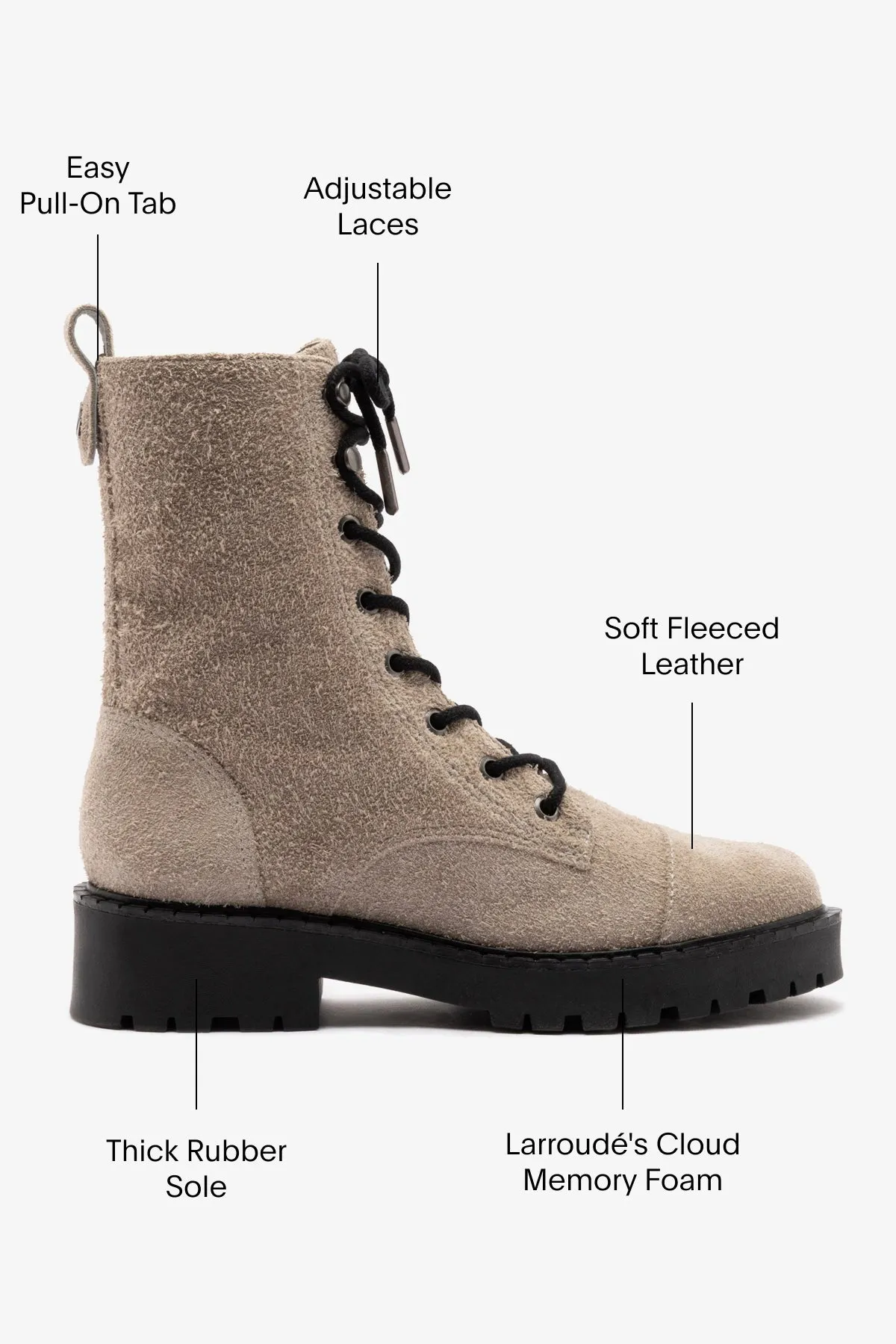 Trinity Boot In Rhino Suede