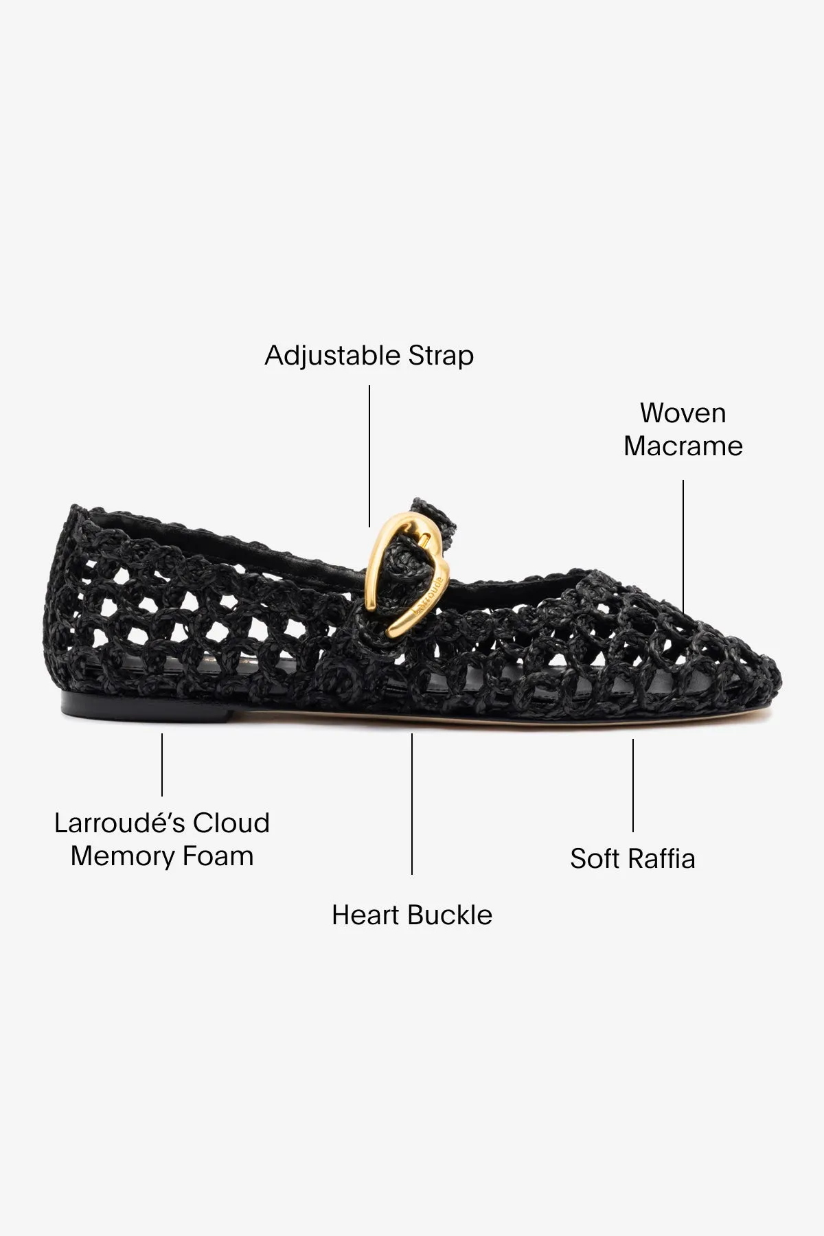 Verona Macrame In Black Embroidered Raffia