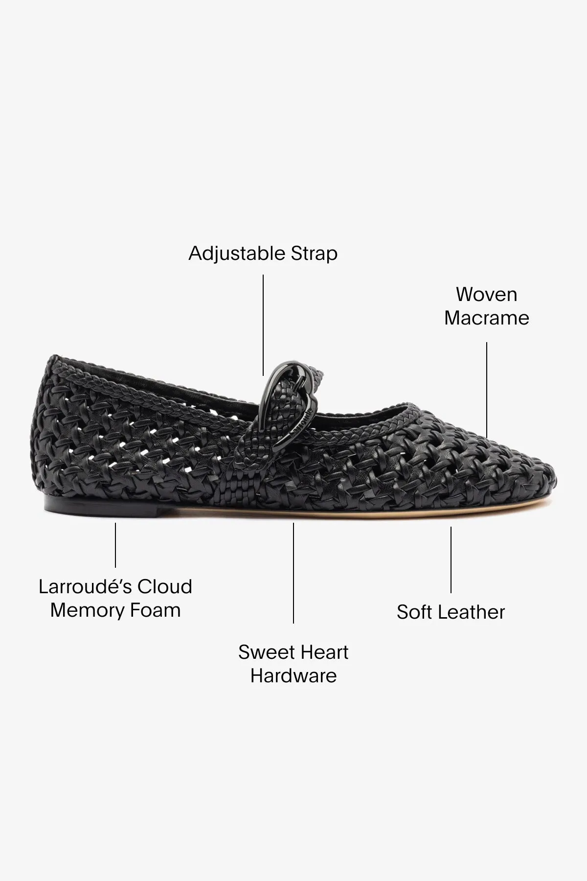 Verona New Macrame In Black Leather