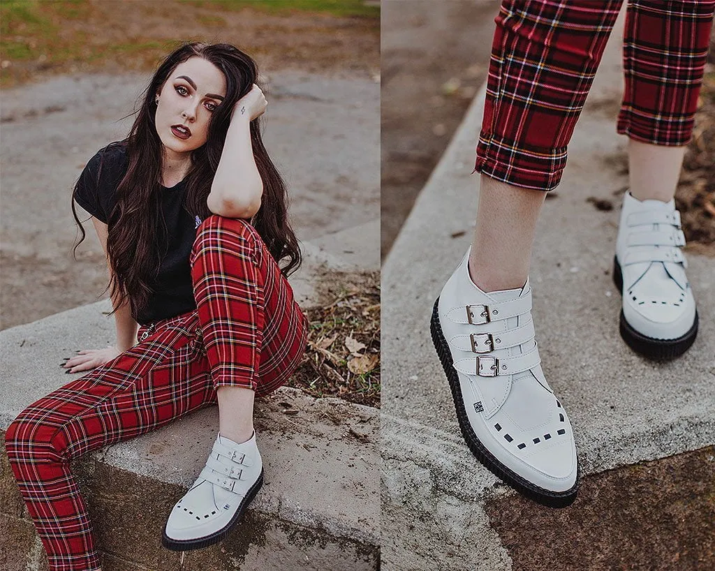 White TUKskin? 3-Buckle Boot