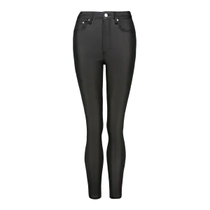 ZOE CONTOUR CURVY BLACK WET LOOK SKINNY