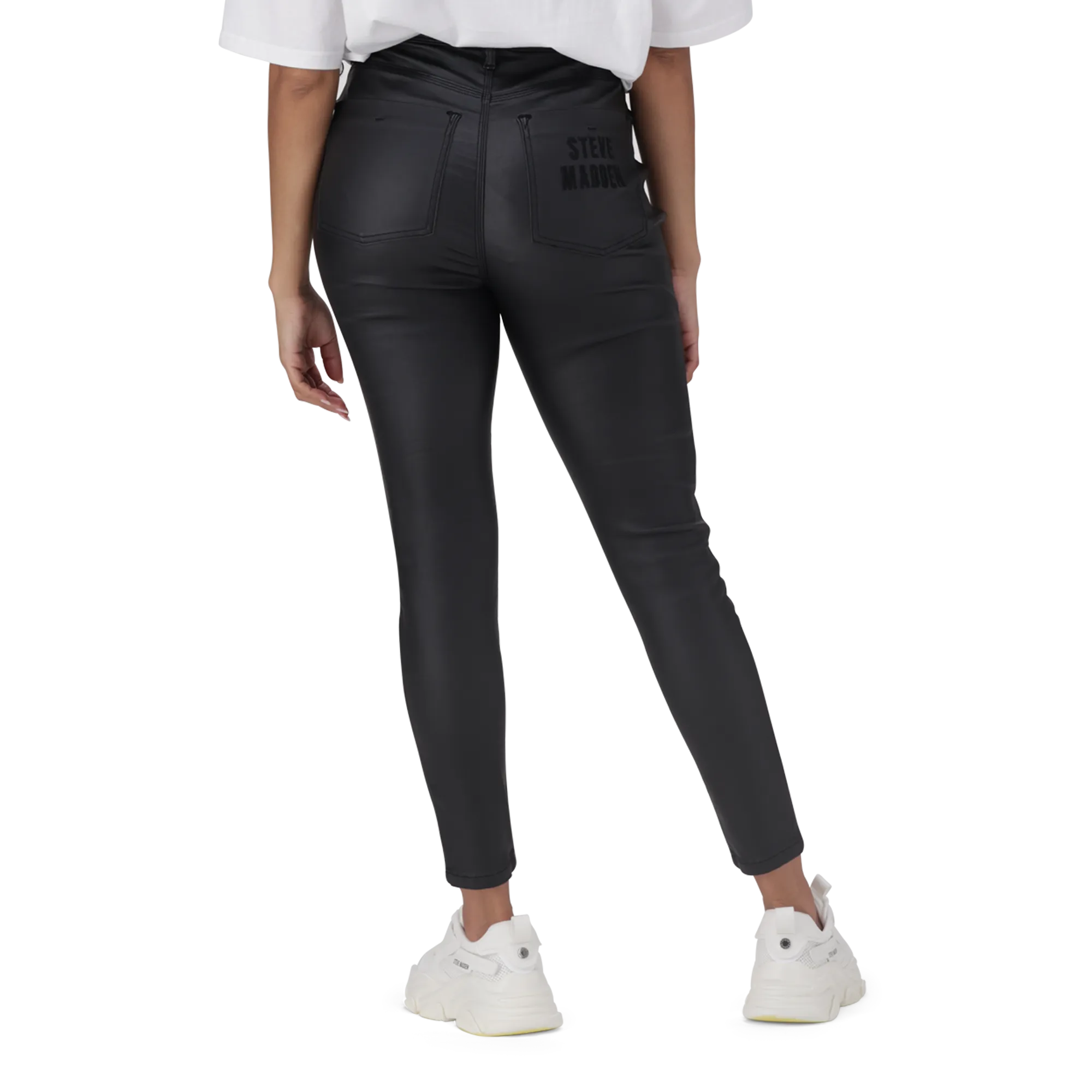 ZOE CONTOUR CURVY BLACK WET LOOK SKINNY