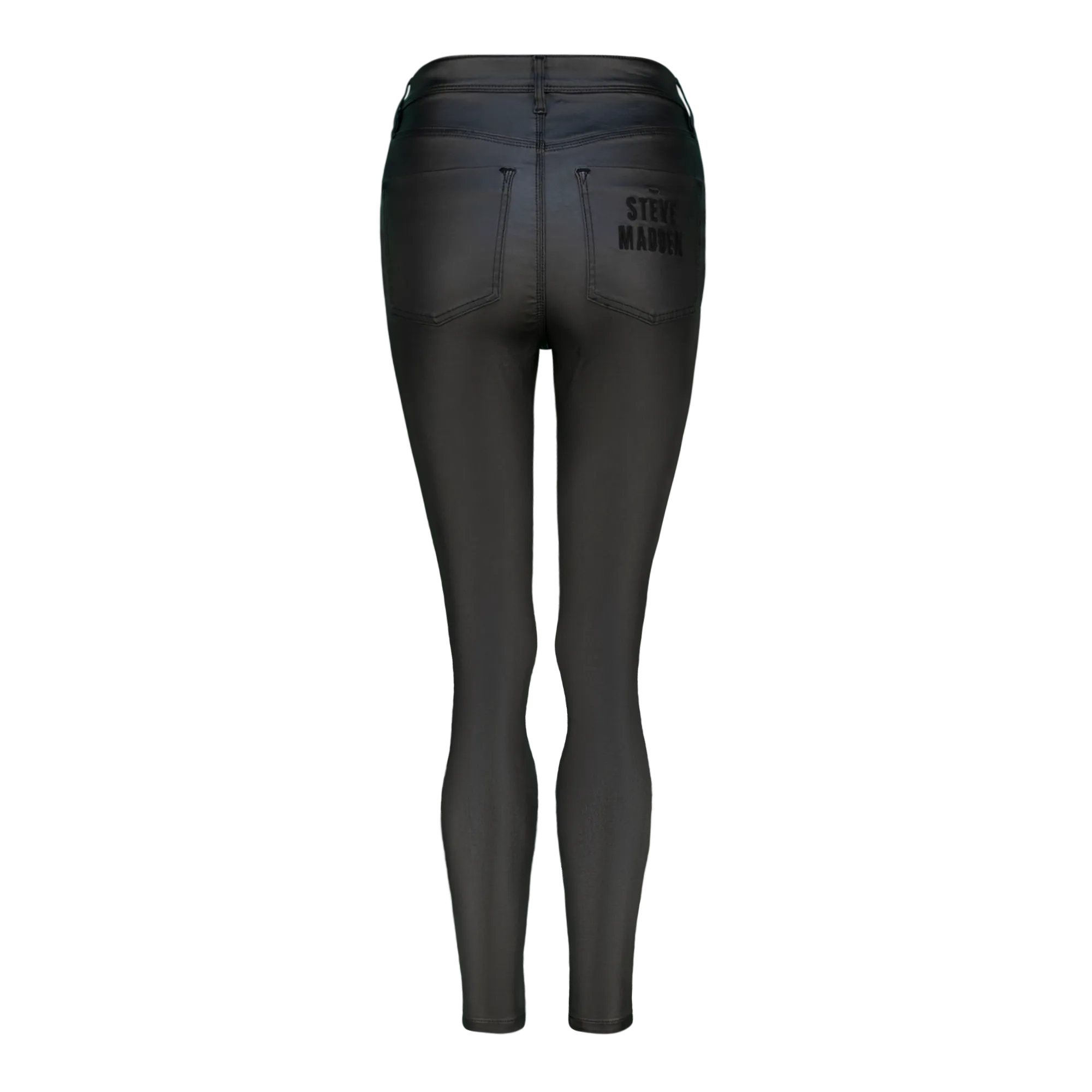 ZOE CONTOUR CURVY BLACK WET LOOK SKINNY
