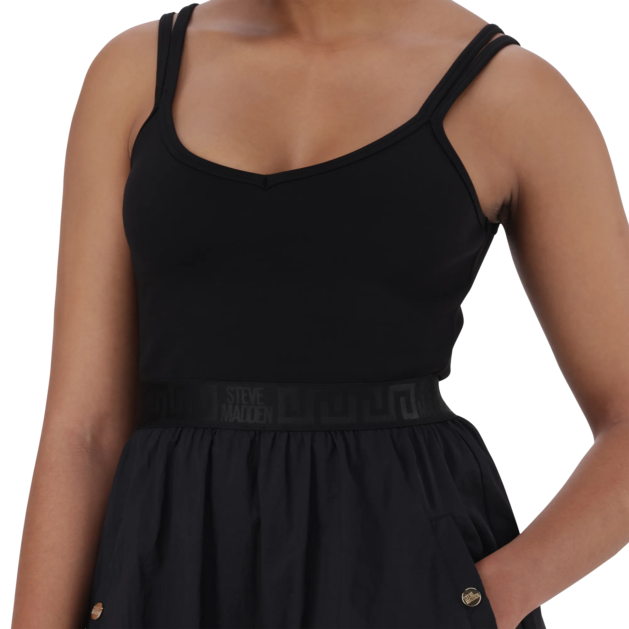 ZORA BLACK BALLERINA MIDI DRESS