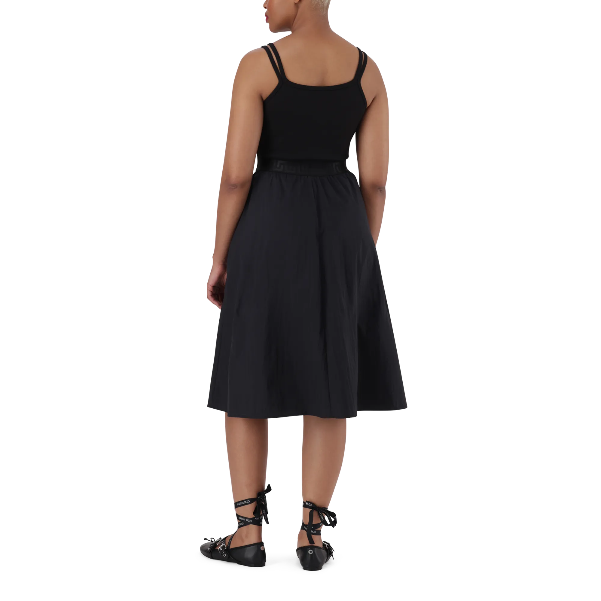 ZORA BLACK BALLERINA MIDI DRESS