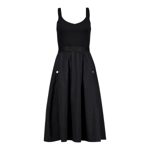 ZORA BLACK BALLERINA MIDI DRESS