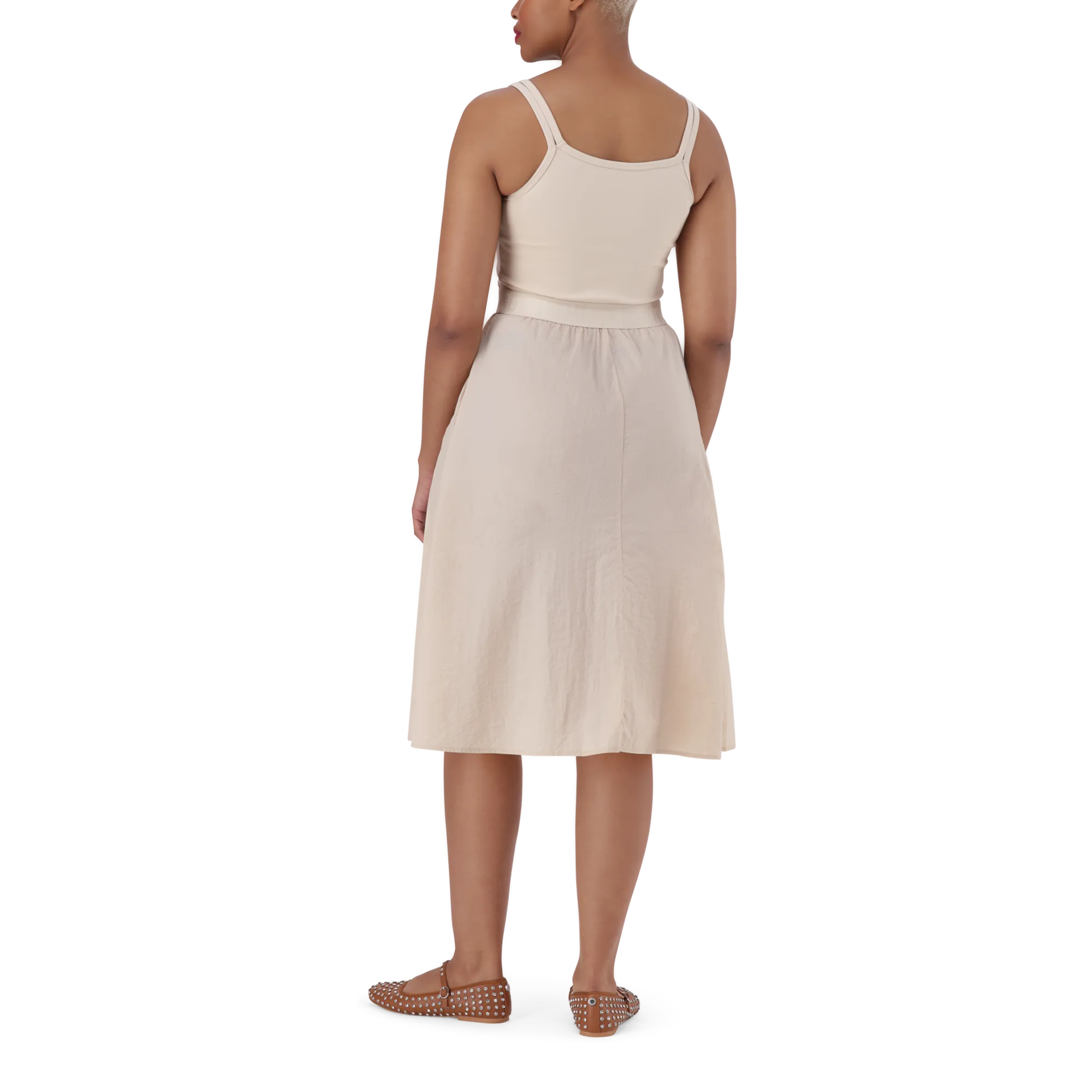 ZORA STONE BALLERINA MIDI DRESS
